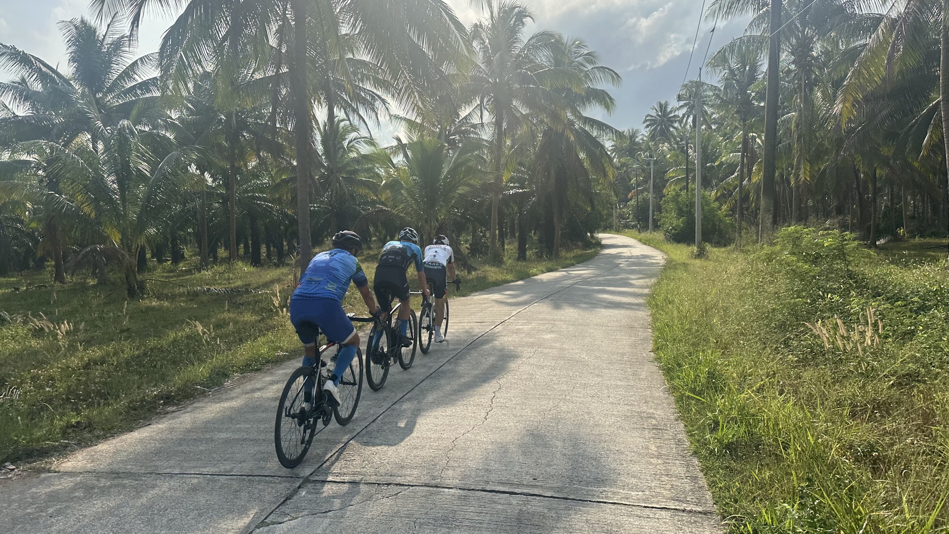Cycling village road