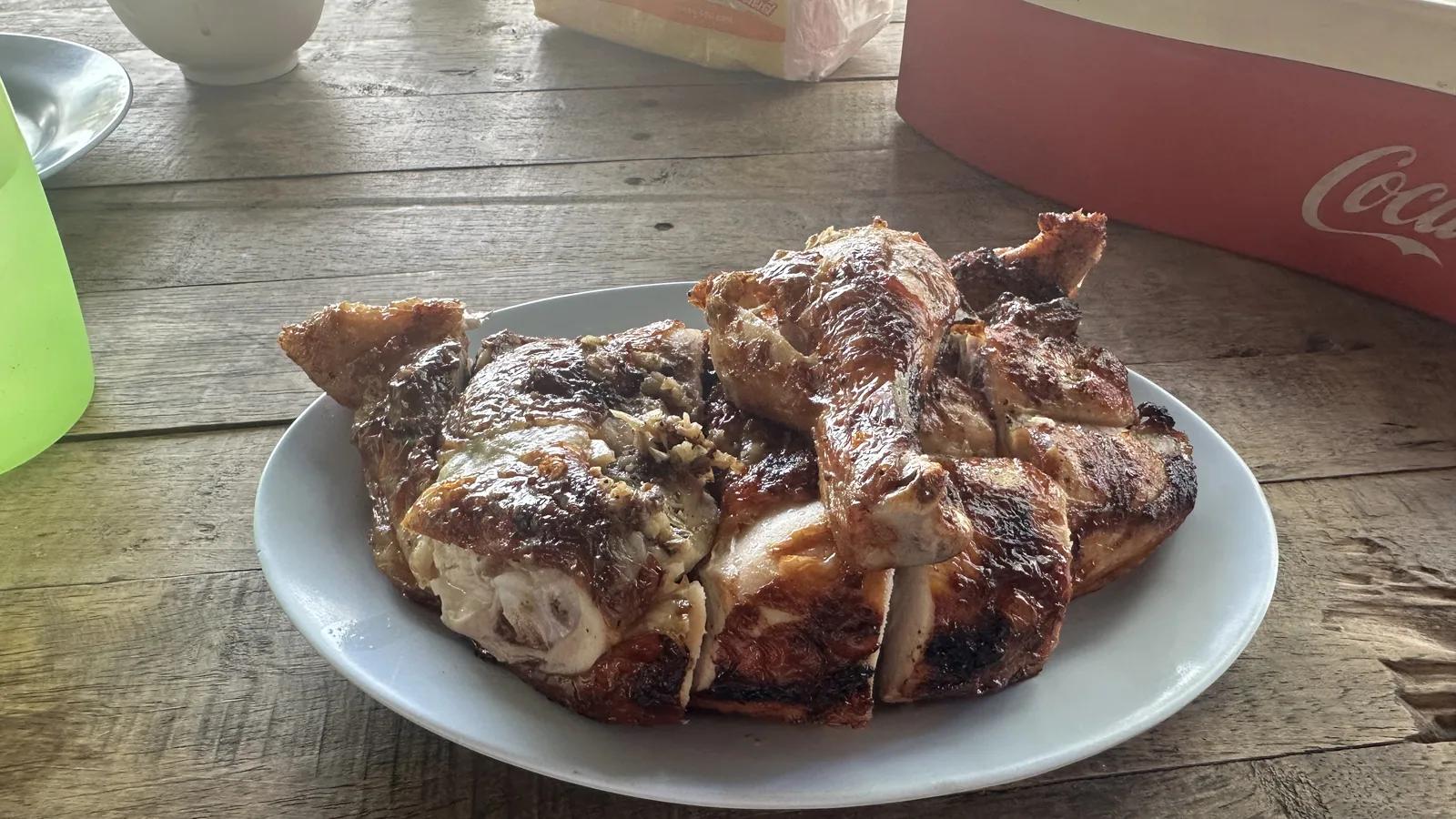 Grilled chicken with papaya salad and sticky rice