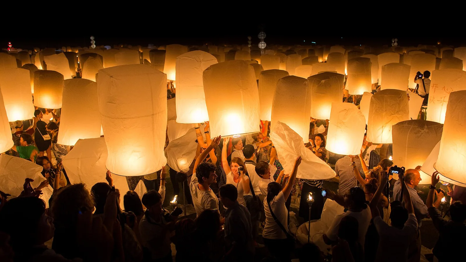 Yi Peng-lanternefesten i Chiang Mai