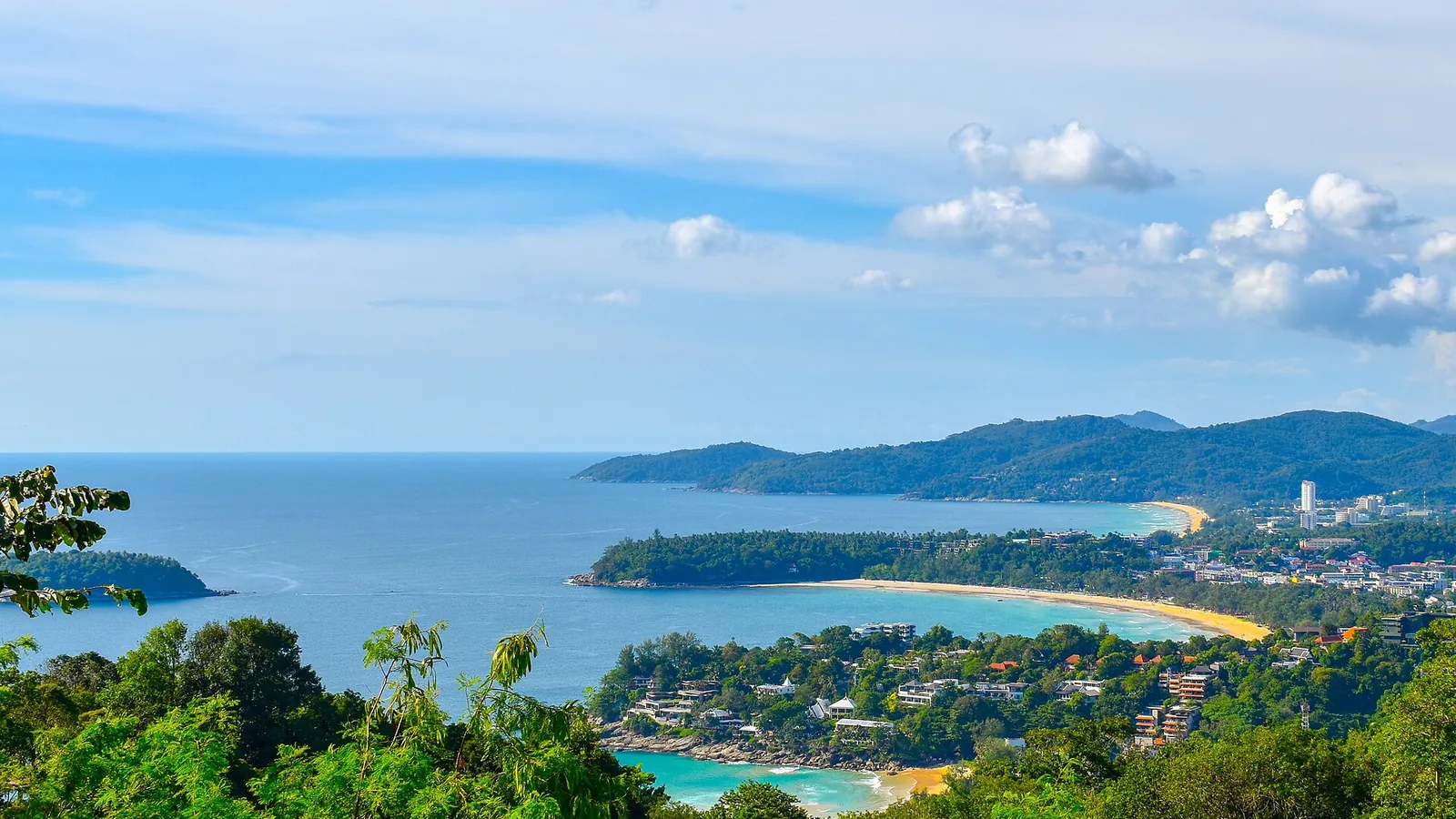 Bugt på Phuket set fra oven