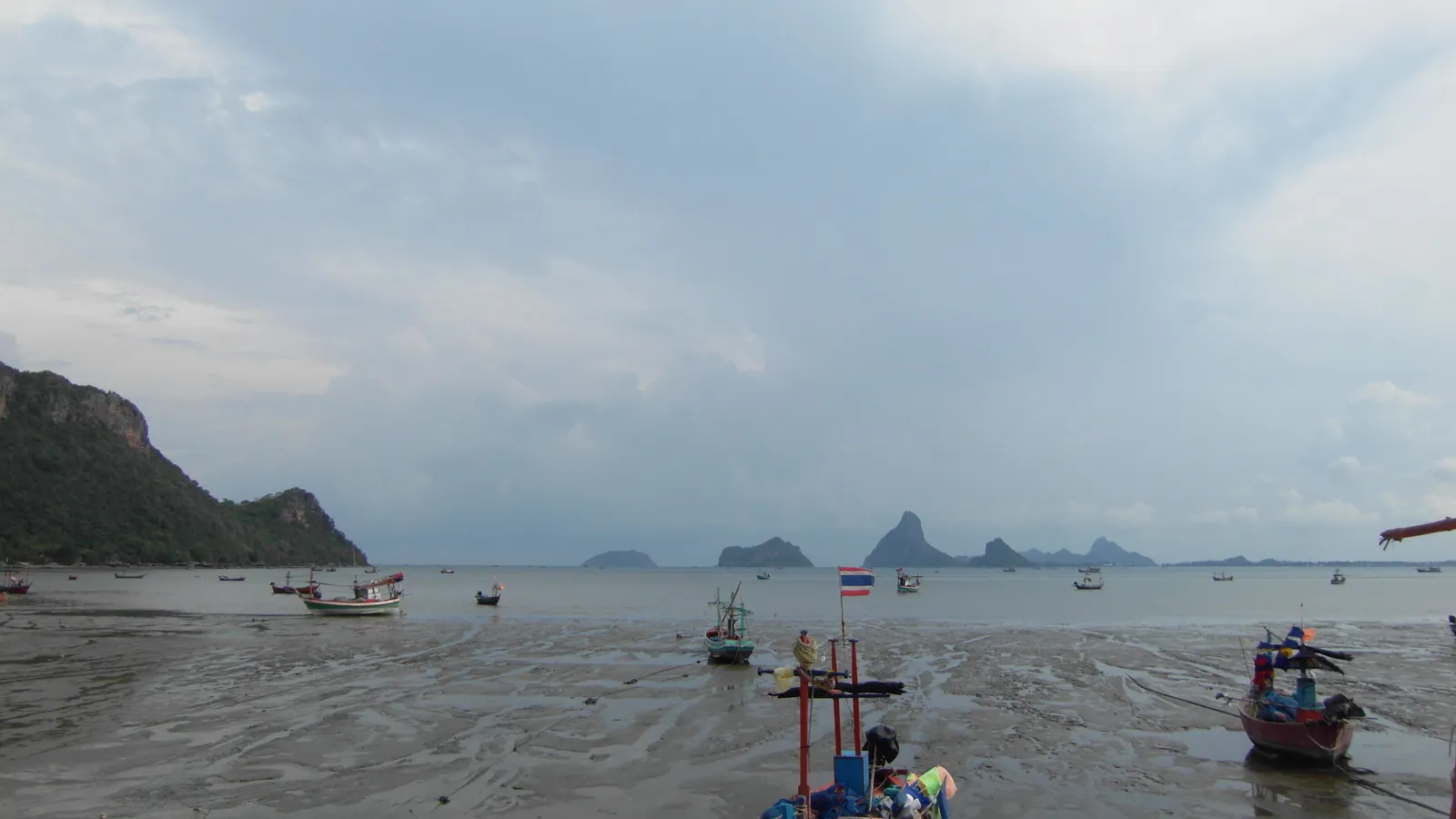 Prachuap bay under moody September skies