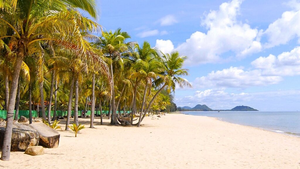 Ban Krut North Beach with palms
